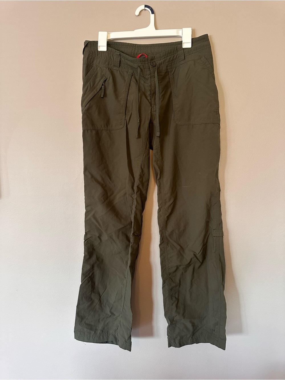 The North Face Olive Green Women's Track Pants with Drawstring Waist